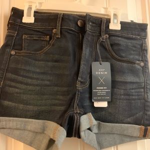 High waisted jean shorts